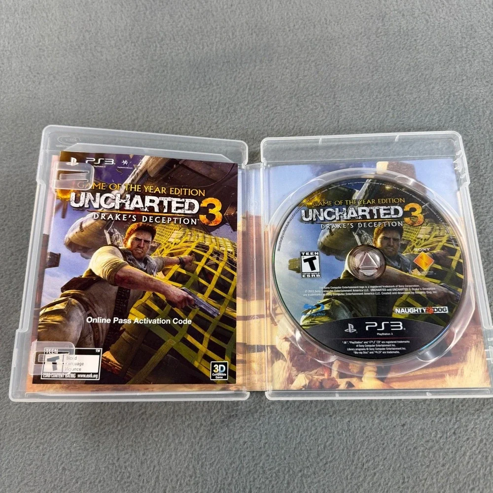 Uncharted 3 Drake's Deception GOTY Edition Sony PS3 PlayStation 3 Video Game